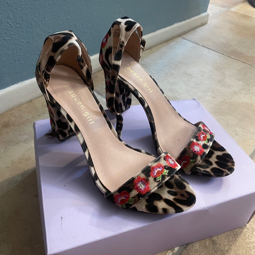 Madden Girl Leopard and Floral Heels